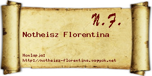 Notheisz Florentina névjegykártya
